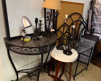 Tables, office boards, lamps