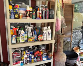 Cleaning products, car products, extension cords