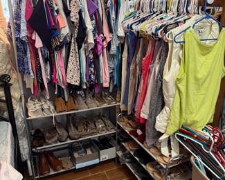 Clothes ($3 each), shoes ($5 pair)