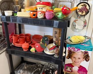 Fiestaware, vintage kitchen items, utensils