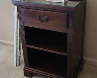Mahogany nightstand C. 1940, upstairs