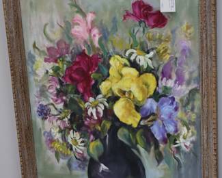 Original floral oil painting , MB