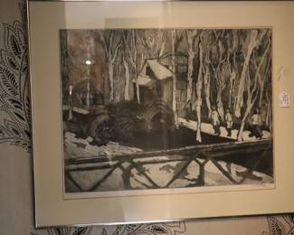 Sara Raney (Howell) original print at SMU before marriage, powder rm.