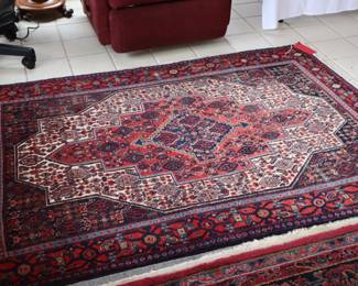 Hand woven Persian Rug, sun room