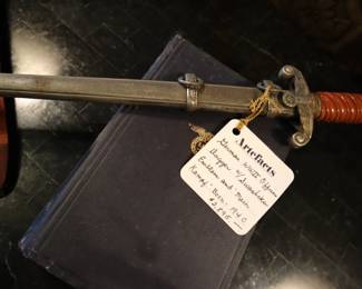 German Officer dagger w/ book written by Adolph Hilter