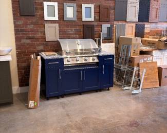 Cabinet samples and Gas grill