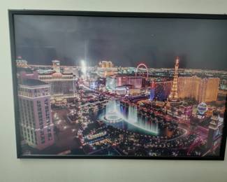 Print of Vegas strip, high quality frame , large 40"x60"