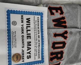 Collectable MLB jersey, 1959 New York Giants, authenticated autograph