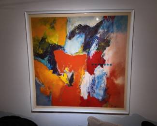 framed print with embedded jewels 44"x44"