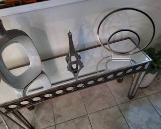 classic mirror top table, decorations also for sale