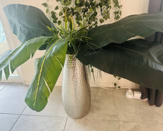 modern vase with artificial plant
