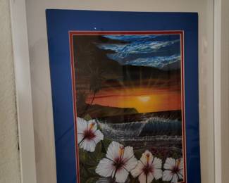 Nice framed print from North Shore art gallery, 18"x15"