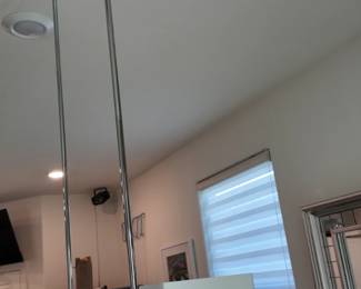 Chrome chandelier for dining table