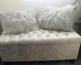 ottoman and pillows