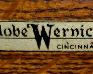 Globe Wernicke oak file cabinet with removable sides to add other cabinets 