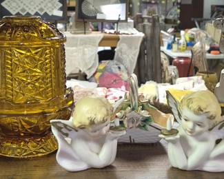 "Stars and Bars" amber fairy lamp