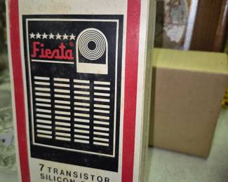 Vintage "Fiesta" Model TP-7 transistor radio w/ original boxes