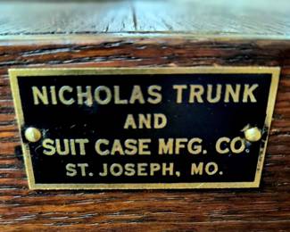 From "Nicholas Trunk and Suit Case Co. St. Joseph, MO"