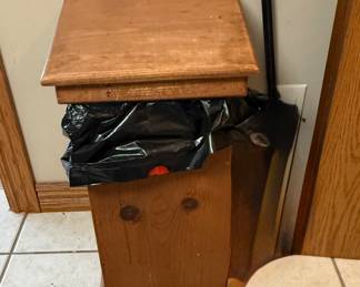 Wood Trash Bin