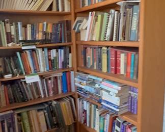 4 large bookshelves - sold separately     -    Books galore!