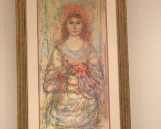 signed Edna Hibel print "Lieve from Belgium"