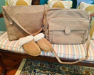 Hartman luggage and cool ladies shoes including these Uggs size 10