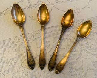 Gilded French coffee spoons