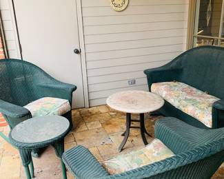 Wicker garden furniture