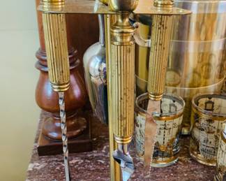 1950s Hollywood Regency style bar tools 