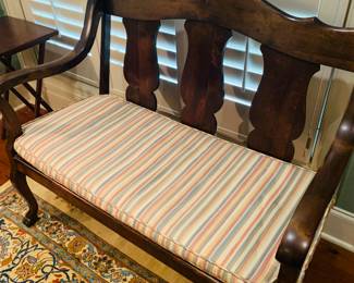 vintage classical style loveseat bench