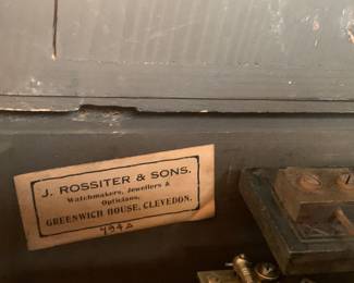 Label from Victorian bracket clock