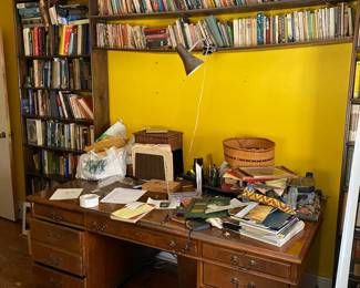 Lots of books, pulp fiction, reference, art…