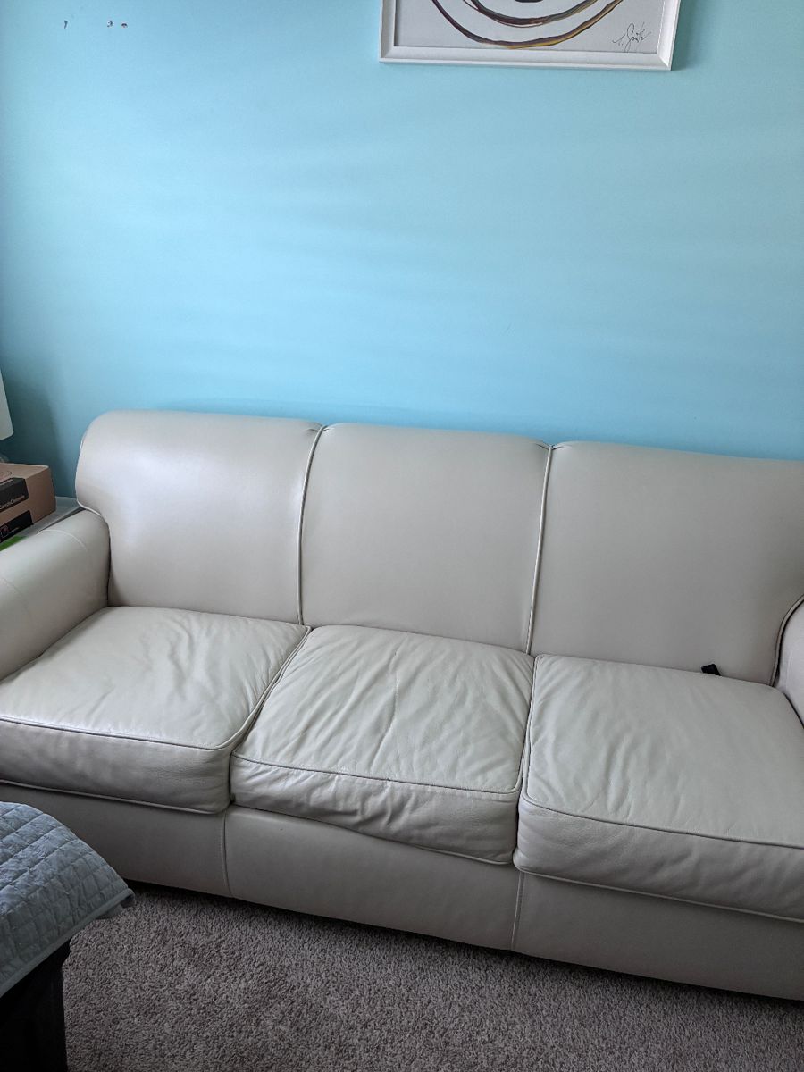 Leather sleeper sofa