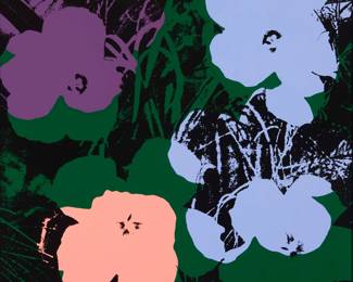 2300 After Andy Warhol (1928-1987) "Flowers 11.64" Screenprint in colors on Museum Board From the Sunday B. Morning edition of unknown size and date; printed later Appears unsigned; titled from the certificate of authenticity; Sunday B. Morning, Belgium, prntr. and pub. Sight: 35.25" H x 35.25" W Estimate: $300 - $500