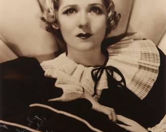 2353 George Hurrell (1904-1992) A portrait of Mary Pickford Photograph on paper Inscribed by the sitter in white pencil in the lower left: "To Dear Marley / All Good Wishes / Mary Pickford." Sight: 12.5" H x 9.75" W Estimate: $200 - $300