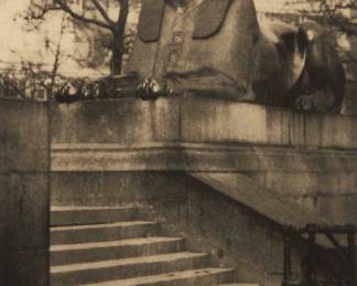 2387 Alvin Langdon Coburn (1882-1966) "On the Embankment," 1909 Photograph on paper Appears unsigned; titled and dated on a label affixed to the frame's backing paper Sight: 8.375" H x 5.875" W Estimate: $300 - $500