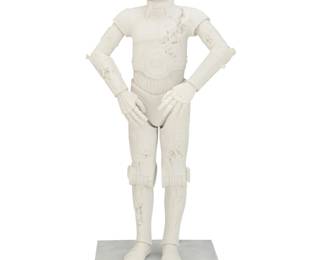 2224 "C-3PO: Crystalized Relic" by Sideshow Collectibles 2023 Designed by Daniel Arsham Dated, titled, and marked: Star Wars / Arsham Studio / Limited Edition / S Figure: 17" H; Overall: 18.5" H x 7" W x 7.25" D Estimate: $200 - $300