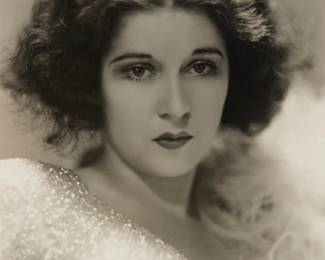 2356 George Hurrell (1904-1992) A portrait of Erin O'Brien Moore, 1931 Gelatin silver print on paper From the edition of unknown size Embossed in the lower margin: Hurrell; with the purple ink Hurrell and MGM credit stamp and a blue ink "Collection of F.R. Lynn" stamp on the verso; the sitter is identified on a typed label affixed to the verso; dated by repute Image: 9.125" H x 7.25" W; Sight: 9.75" H x 7.75" W Estimate: $200 - $300