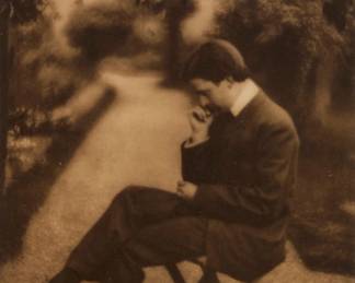 2400 George Bernard Shaw (1856-1950) "Portrait of Alvin Langdon Coburn," plate VI from "Camera Work," Issue 15, 1906 Photogravure in sepia on laid Japan paper Unsigned as issued; together with what is presumably the original mount Sight: 6" H x 8" W Estimate: $300 - $500