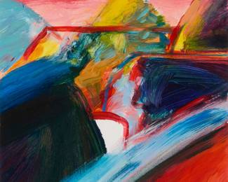 2316 Albert E. Smith (1929-2008) Untitled, 1990 Acrylic on paper Signed and dated lower right: A Smith 90; signed and dated again on the frame's backing board Sight: 19" H x 19" W Estimate: $200 - $300