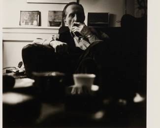 2399 Robert Doisneau (1912-1994) "Portrait of Marcel Duchamp, New York, #1," 1966 Gelatin silver print Signed, titled, and dated in ink in the lower margin: R. Doisneau / 1966 Image: 8.5" H x 8.75" W; Sight: 14.5" H x 10.75" W Estimate: $600 - $800