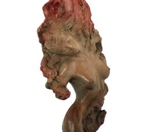 2072 Ira Bruce Reines (b. 1957) "Five Elements - Flame," 2017 Cold-painted bronze on stone plinth Edition: 3/5 Signed and numbered in the casting: IRAREINES Bronze: 14.375" H x 5.75" W x 3.75" D; Plinth: 8.375" H x 10.25" W x 10.25" D Estimate: $400 - $600