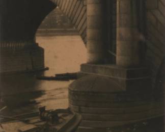 2380 Alvin Langdon Coburn (1882-1966) "The Bridge - London (Waterloo)," plate V from "Camera Work," Issue 15, 1906 Photogravure in sepia on paper Appears unsigned Sight: 8" H x 6.25" W Estimate: $300 - $500