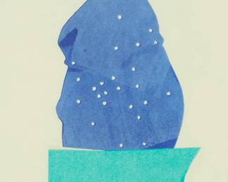 2280 Larry Nisula (b. 1960) "Flask" Woodcut in colors on paper An artist's proof aside from the edition of unknown size Signed, titled, and inscribed "A/P" in pencil in the lower margin: Nisula Image: 12" H x 7" W; Sheet: 15.25" H x 11.125" W Estimate: $100 - $200