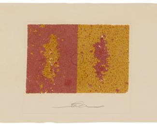 2214 Shoichi Ida (1941-2006) "Untitled," circa 1990 Mixed media collage on handmade paper Signed in pencil lower center: S. Ida; titled and dated in ink in another hand on the frame's backing paper Sheet: 8.5" H x 12.75" W Estimate: $300 - $500