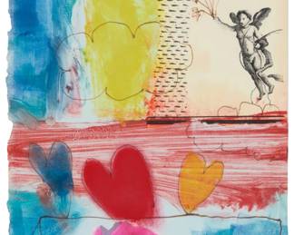 2276 Gustavo Ramos Rivera (b. 1940) "Triumph of Love," 1994 Monotype and collage with embellishments in ink on paper Signed in pencil lower left: G. Rivera Image/Sheet: 9" H x 6.5" W Estimate: $400 - $600