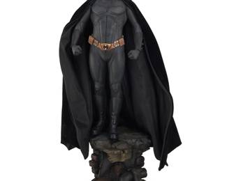 2223 A Batman Premium Format figure by Sideshow Collectibles 2022 Edition: 452/1250 Marked to underside: S / The Dark Knight Trilogy / Premium Format Fabric and polyresin model 25.5" H x 13.5" W x 12" D Estimate: $500 - $700