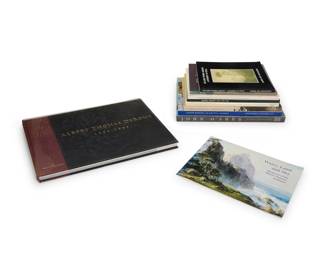 2238 A group of Northern California art books 1977-2004 Hardcover, softbound, and staple-bound books comprising: "California Design 1910," 1980 "Lillie May Nicholson 1884-1964: An Artist Rediscovered," 1981 "Six Early Women Artists: A Diversity of Style," 1991 "Albert Thomas DeRome: 1885-1959," 1988 "George Demont Otis 1879-1962: American Impressionist Painter of America," 1977 "William Keith: The Saint Mary's College Collection," 1988 "The California Collection: George Demont Otis 1879-1962: American Impressionist," 1998 "John O'Shea, 1876-1956: The Artist's Life As I Know It," 1985, Signed and Inscribed by the Author "Joseph Raphael (1869-1950): An Artistic Journey," 2003 "Frank H. Myers: A Retrospective," 1988 "Water, Land and Sky: Rediscovering Albert Thomas DeRome," 2004 11 pieces Largest: 11.25" H x 15.25" W x 0.875" D Estimate: $200 - $300