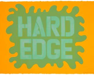 2250 Robert Rogers (b. 1944) "Hard Edge Image at Least 22 X 30" in Size," 1968 Lithograph in colors on German Etching paper Edition: 10/10 Signed and numbered in pencil in the lower right and left sheet corners, respectively: Robert Rogers; Robert Rogers, prntr.; Tamarind Lithography Workshop Inc., Los Angeles, CA, pub., with their blindstamps lower right, recto and pencil work number, 2398, verso Image/Sheet: 22.5" H x 31.75" W Estimate: $200 - $300