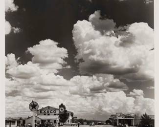 2379 Andreas Feininger (1906-1999) "Texaco Station on Route 66," 1947 Gelatin silver print on paper From the edition of unknown size Signed in the lower margin, at right: Andres Feininger; dated by repute Image: 11.75" H x 9" W; Sight: 13" H x 9.75" W Estimate: $200 - $300